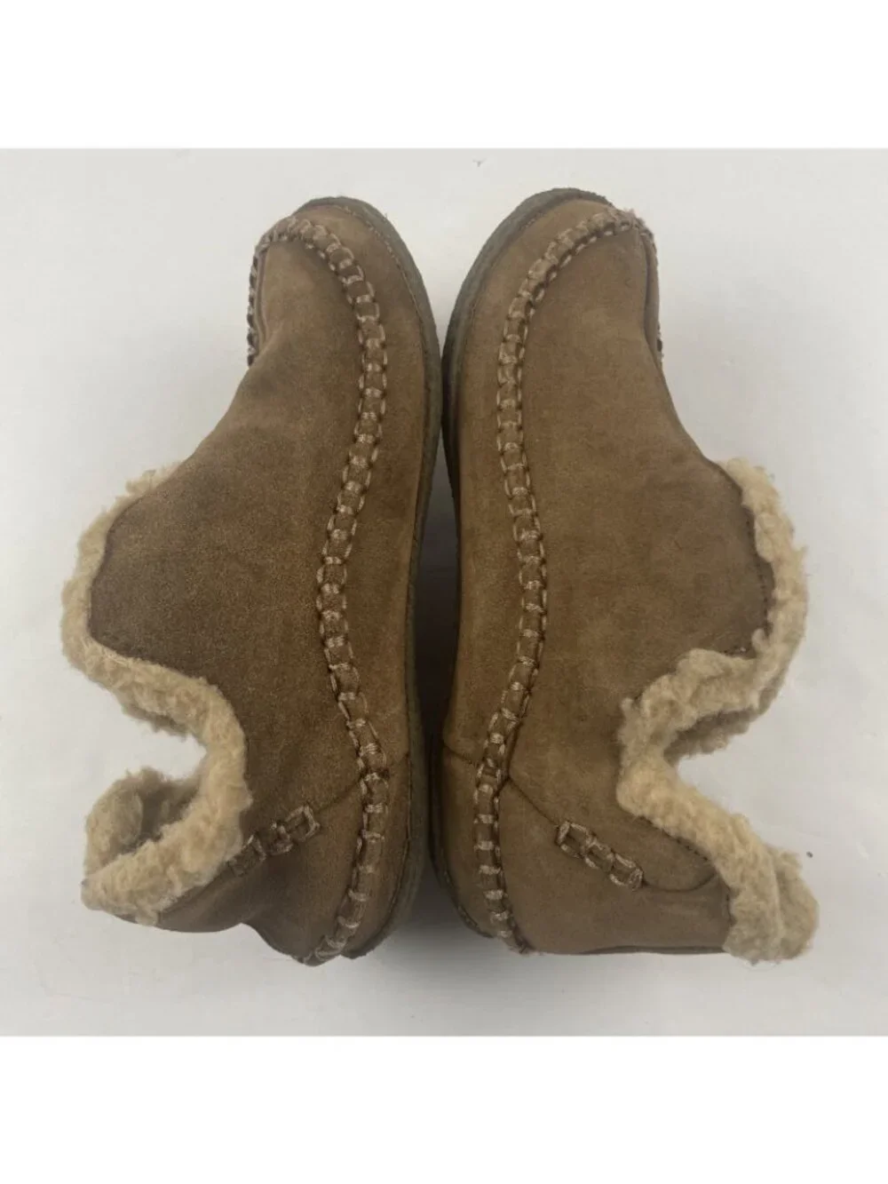 Sorel Manawan II Suede Moccasin Slippers Men’s 7 Sherpa Lined Brown Comfort